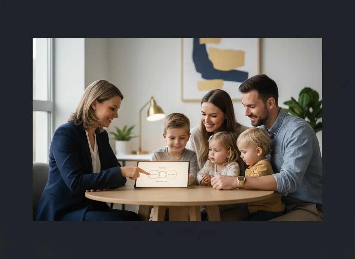 Financial advisor discussing life insurance and risk protection